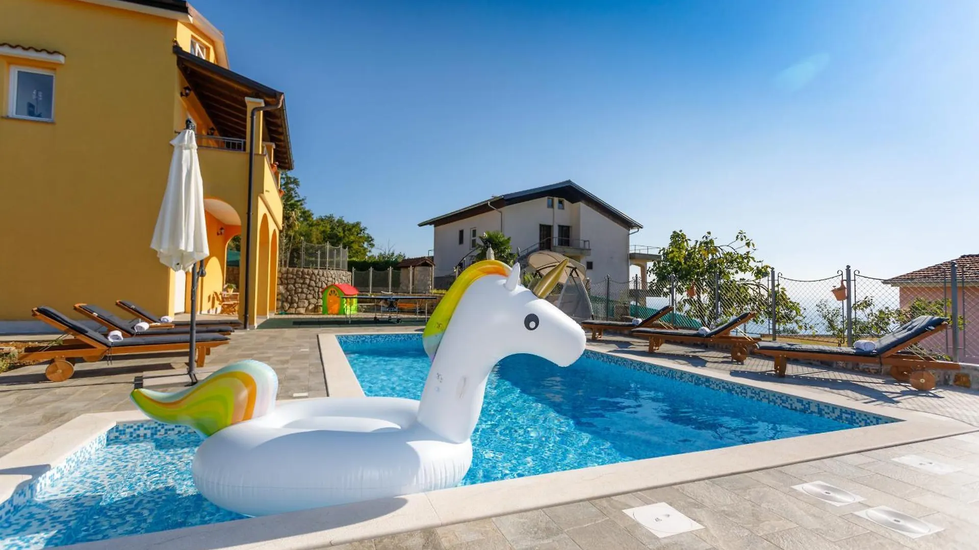 Villa Ivetta For 10 People Near Opatija With Sea View & Children Playground